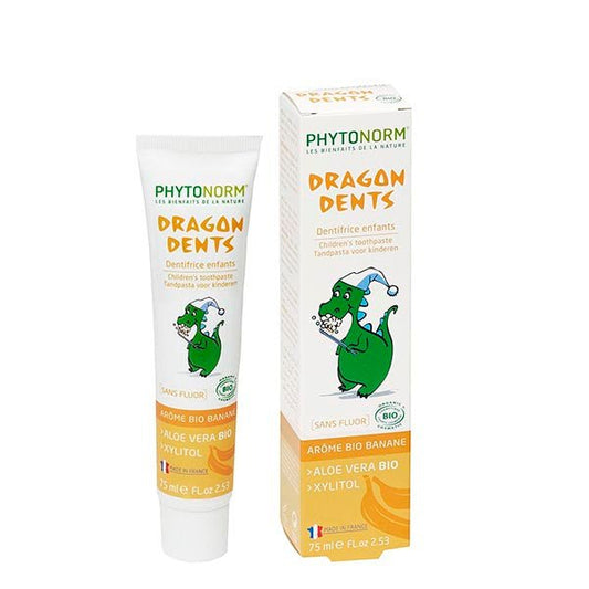Phytonorm Dragondent kind tandpasta banaan 75 Milliliter - DrogistWereld