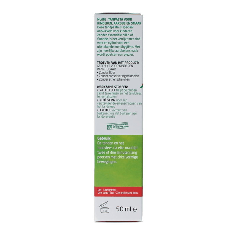 Phytonorm Dragondent tandpasta kind aardbei 50 Milliliter - DrogistWereld