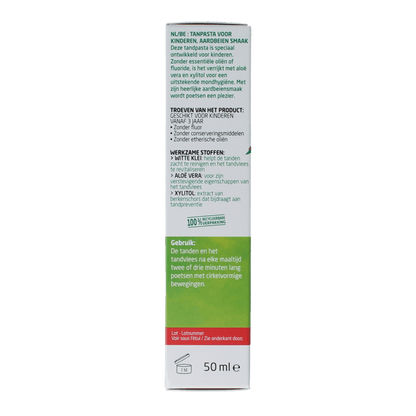 Phytonorm Dragondent tandpasta kind aardbei 50 Milliliter - DrogistWereld