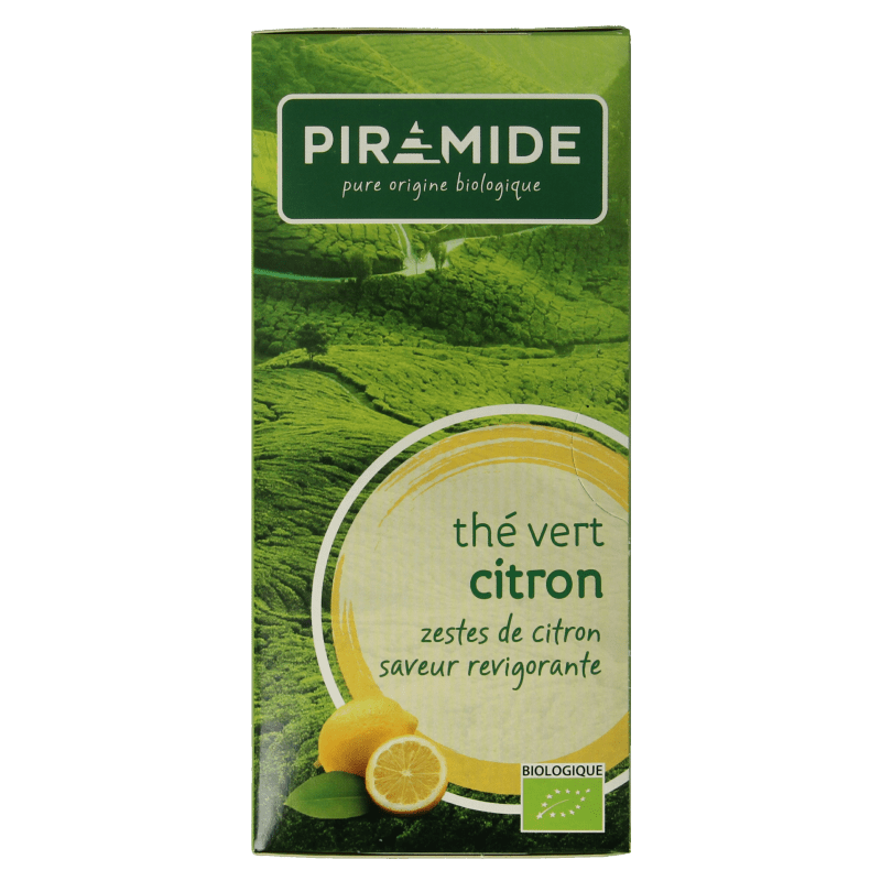 Piramide Groene thee met citroen eko bio 20 Zakjes - DrogistWereld