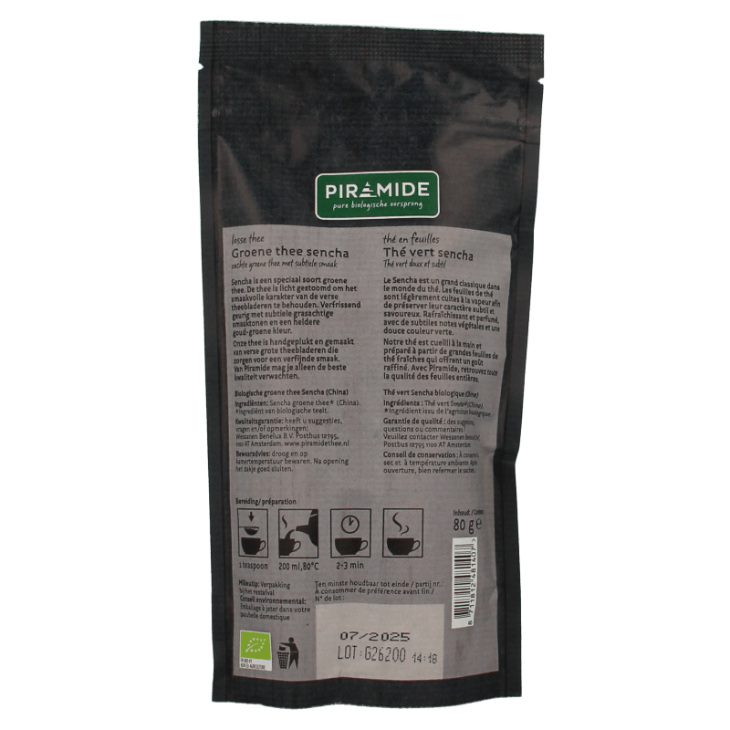 Piramide Groene thee sencha bio 80 Gram - DrogistWereld