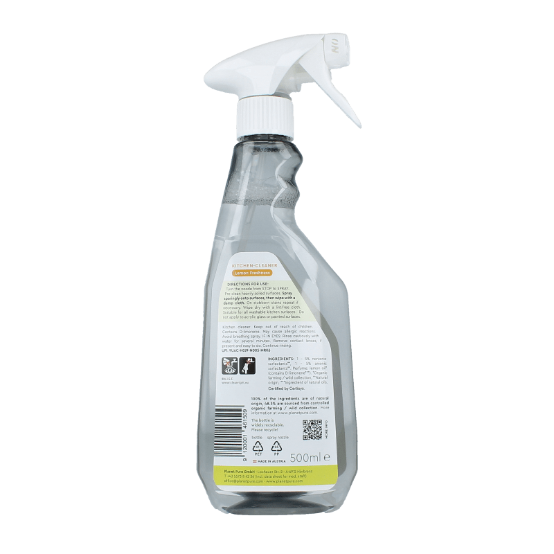 Planet Pure Keukenreiniger lemon spray 500 Milliliter - DrogistWereld