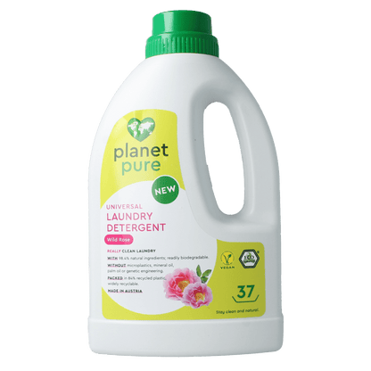Planet Pure Wasmiddel vloeibaar universeel wild rose 1480 Milliliter - DrogistWereld