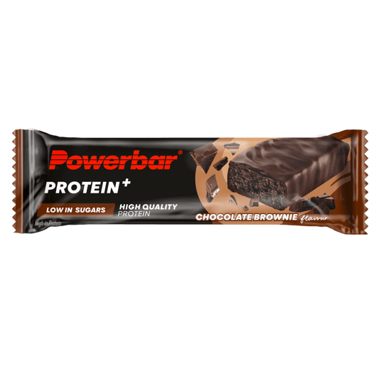 Powerbar Protein+ bar low sugar chocolate brownie 35 Gram - DrogistWereld