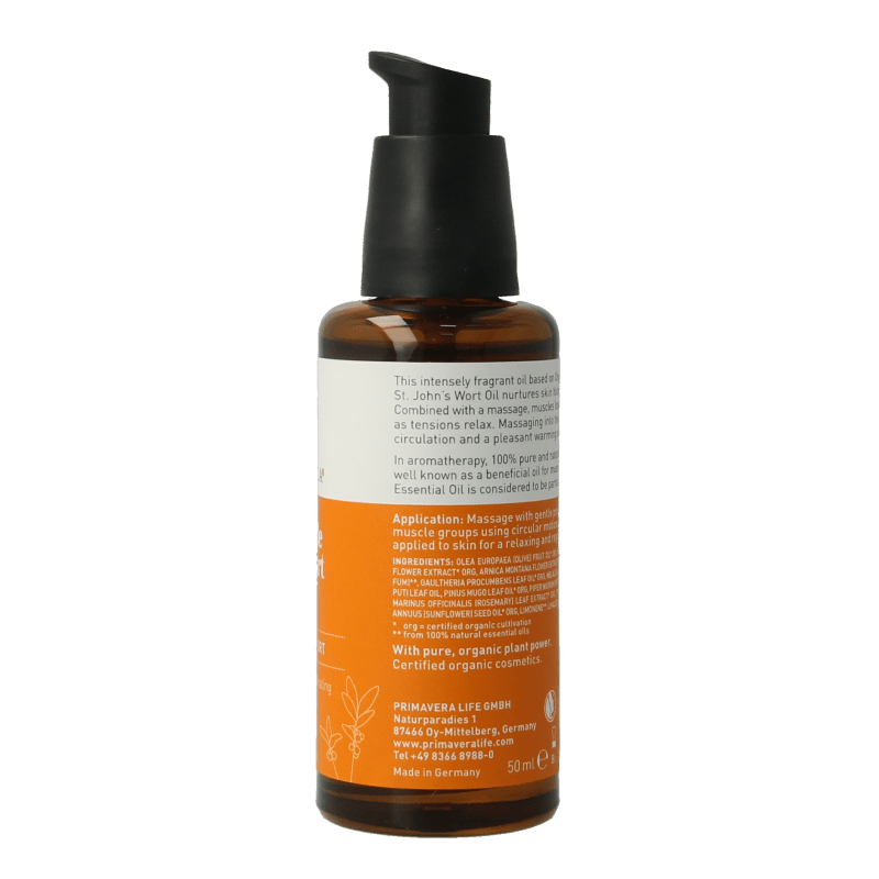 Primavera Muscle comfort rub bio 50 Milliliter - DrogistWereld