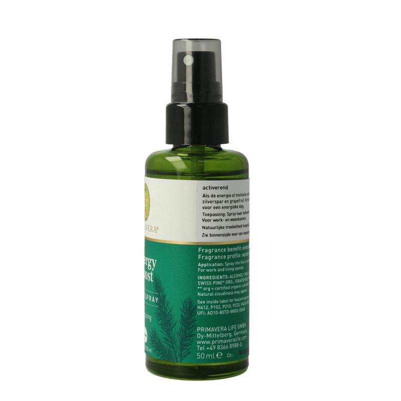Primavera Roomspray energy boost bio 50 Milliliter - DrogistWereld