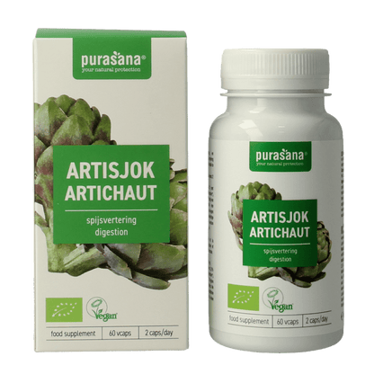 Purasana Artisjok vegan bio 60 Vegetarische capsules - DrogistWereld
