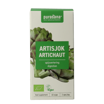 Purasana Artisjok vegan bio 60 Vegetarische capsules - DrogistWereld