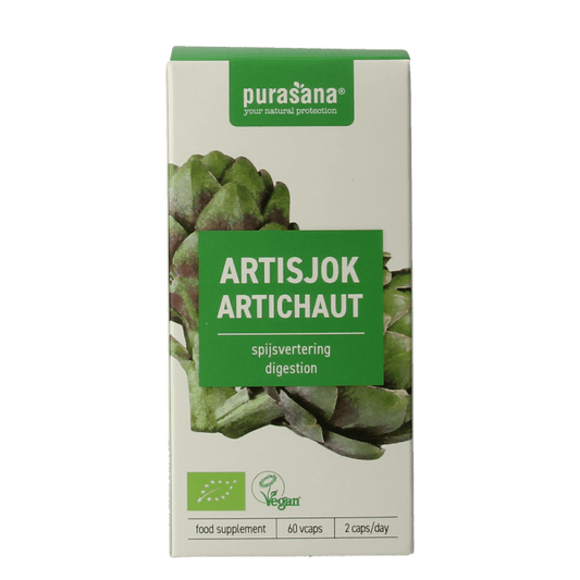 Purasana Artisjok vegan bio 60 Vegetarische capsules - DrogistWereld
