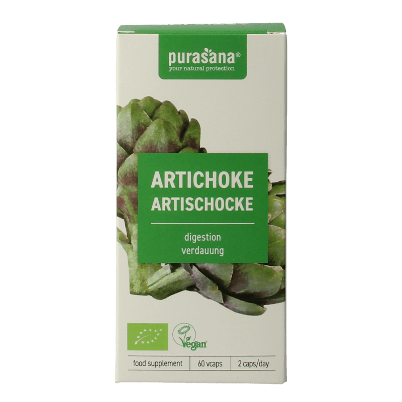 Purasana Artisjok vegan bio 60 Vegetarische capsules - DrogistWereld