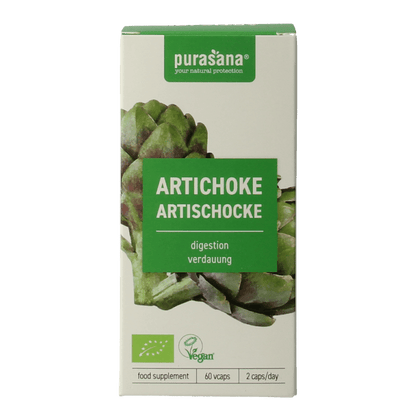 Purasana Artisjok vegan bio 60 Vegetarische capsules - DrogistWereld