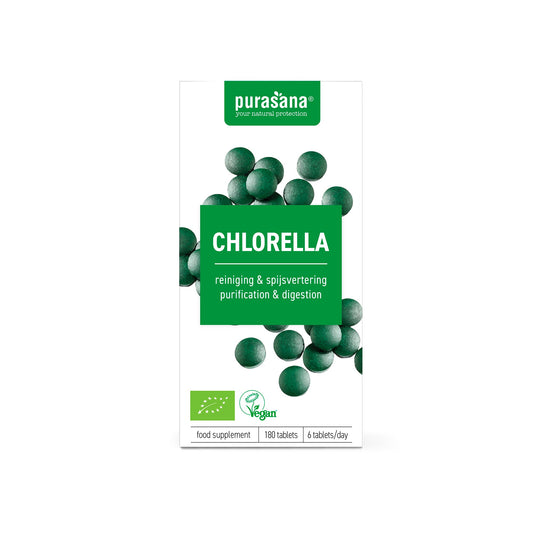 Purasana Chlorella vegan bio 180 Tabletten - DrogistWereld