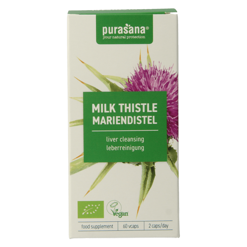 Purasana Mariadistel vegan bio 60 Vegetarische capsules - DrogistWereld