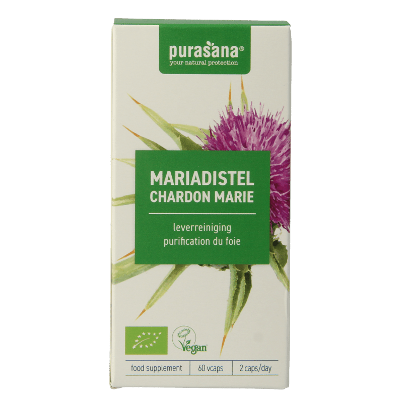 Purasana Mariadistel vegan bio 60 Vegetarische capsules - DrogistWereld