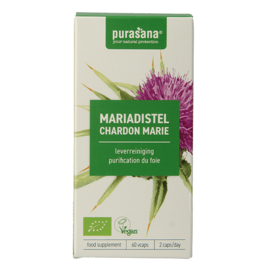 Purasana Mariadistel vegan bio 60 Vegetarische capsules - DrogistWereld