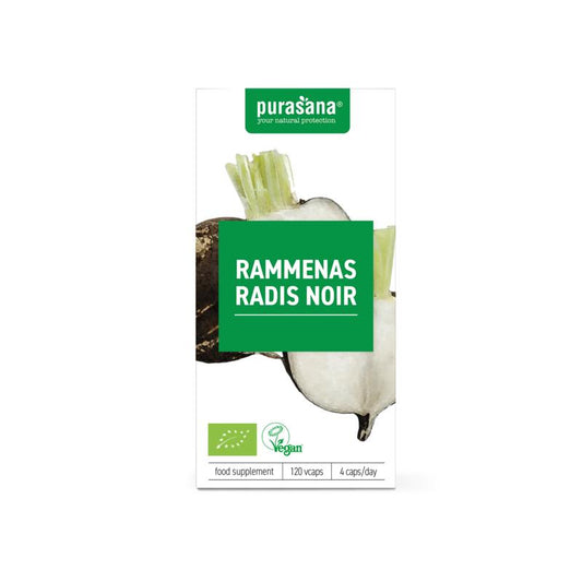Purasana Rammenas vegan bio 120 Vegetarische capsules - DrogistWereld