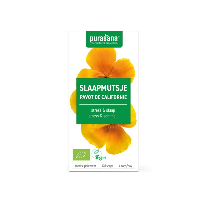 Purasana Slaapmutsje vegan bio 120 Vegetarische capsules - DrogistWereld