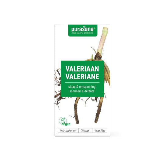 Purasana Valeriaan vegan 70 Vegetarische capsules - DrogistWereld