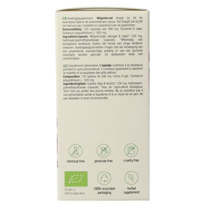 Purasana Wilgenroosje vegan bio 120 Vegetarische capsules - DrogistWereld