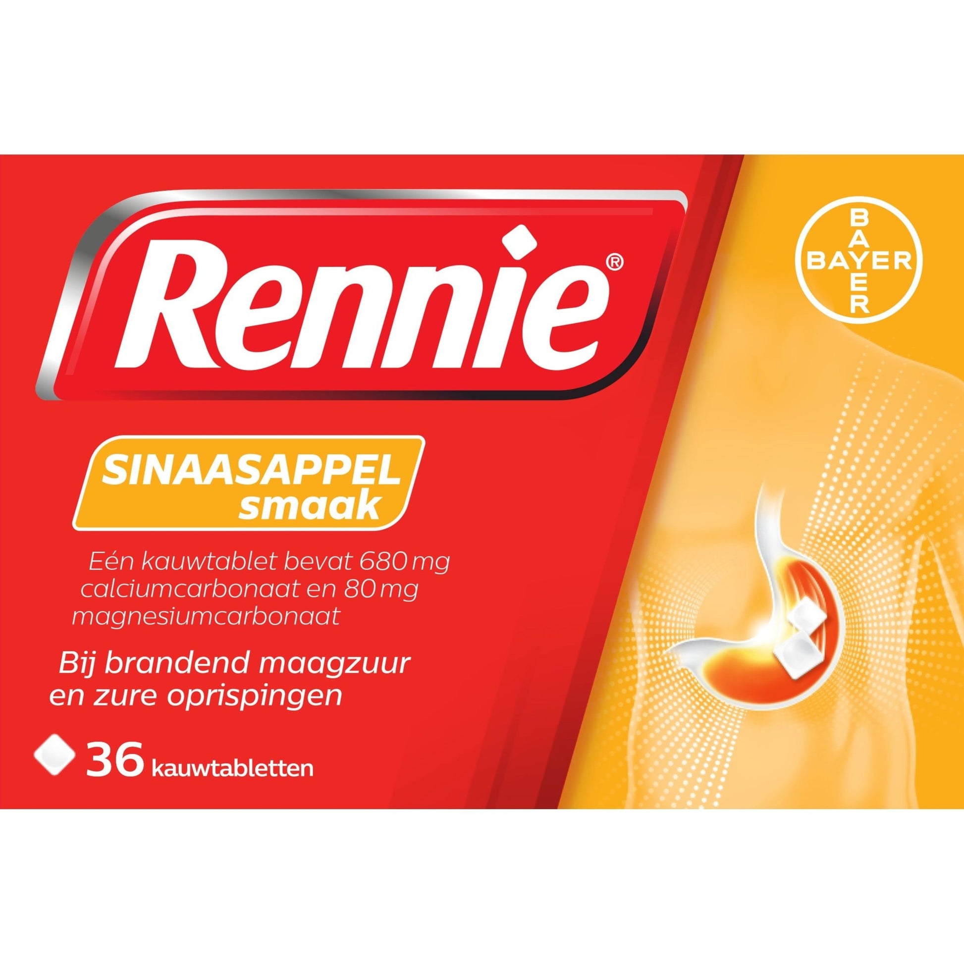 Rennie Sinaasappel 36 Tabletten - DrogistWereld