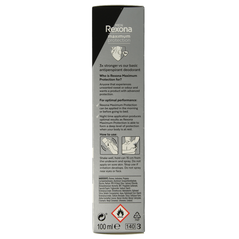 Rexona Deodorant spray men clean scent 100 Milliliter - DrogistWereld