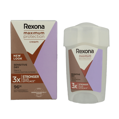 Rexona Deodorant stick women max prot sensitive 45 Milliliter - DrogistWereld