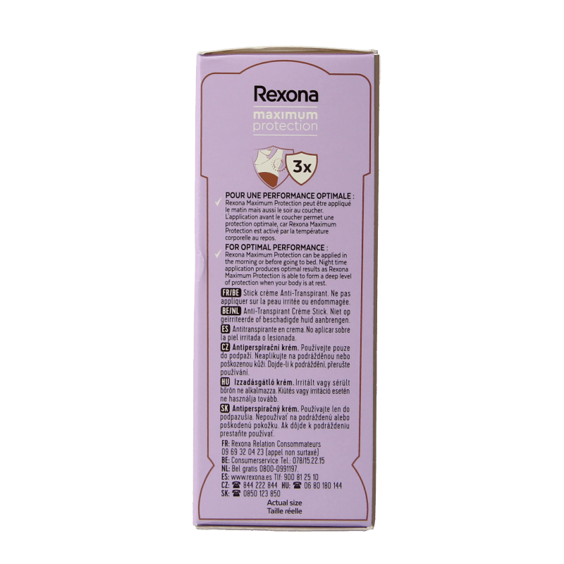 Rexona Deodorant stick women max prot sensitive 45 Milliliter - DrogistWereld