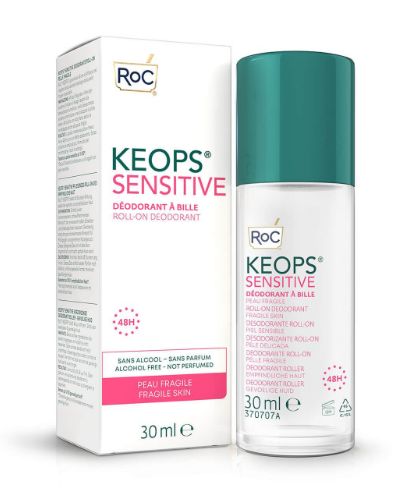 ROC Keops deodorant roll on sensitive skin 30 Milliliter - DrogistWereld