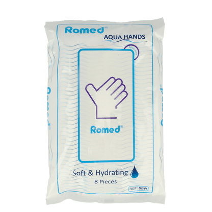 Romed Washandjes vochtig 8 Stuks - DrogistWereld