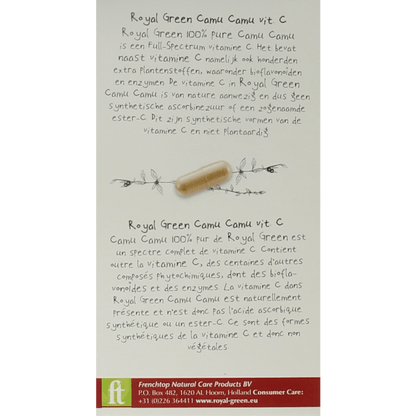 Royal Green Camu camu vitamine C 120 Vegetarische capsules - DrogistWereld