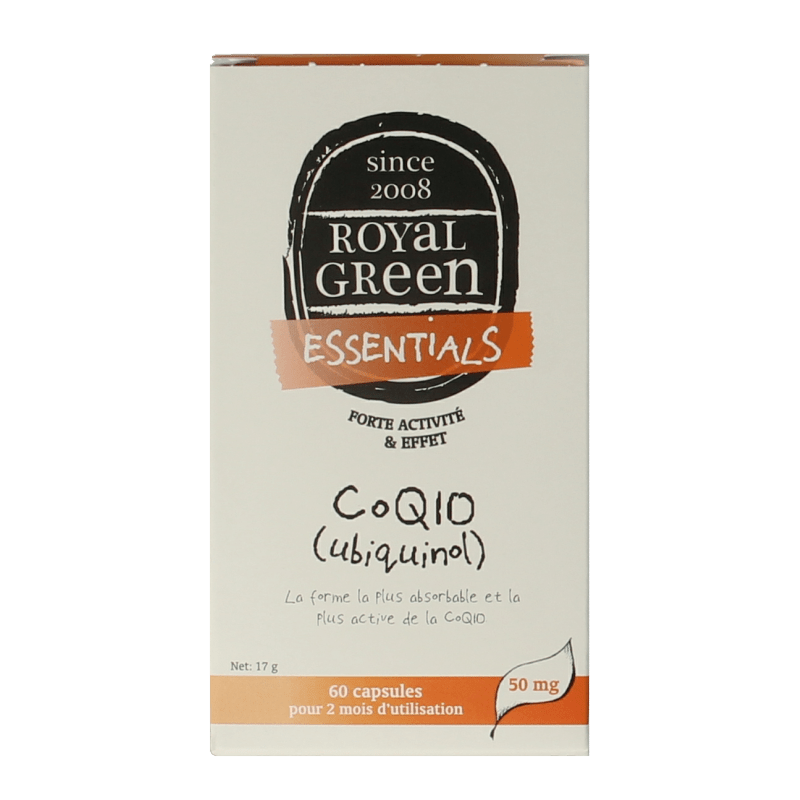 Royal Green Co Q10 ubiquinol 60 Capsules - DrogistWereld