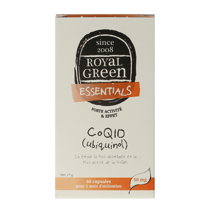 Royal Green Co Q10 ubiquinol 60 Capsules - DrogistWereld