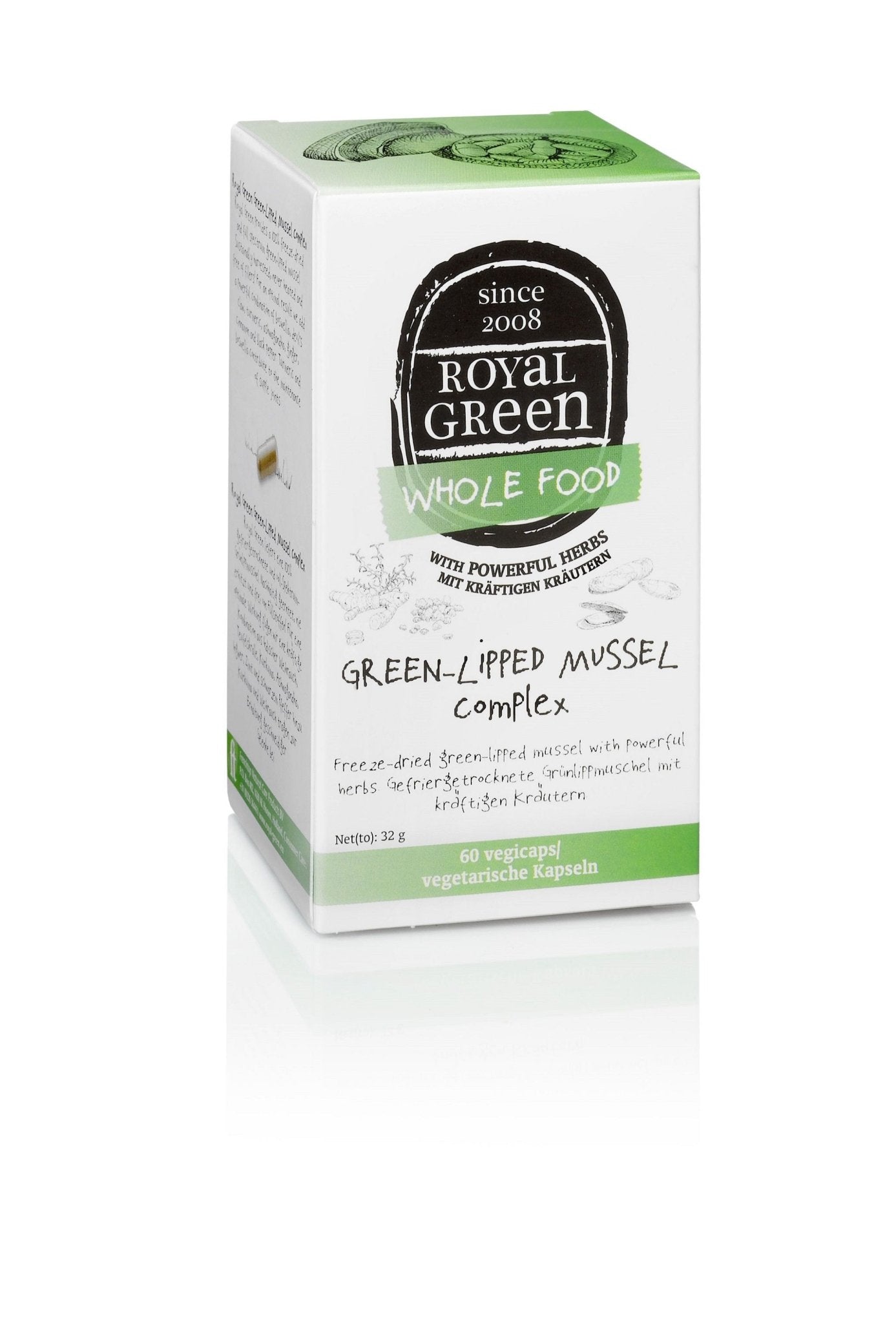 Royal Green Green - lipped mussel complex 60 Vegetarische capsules - DrogistWereld