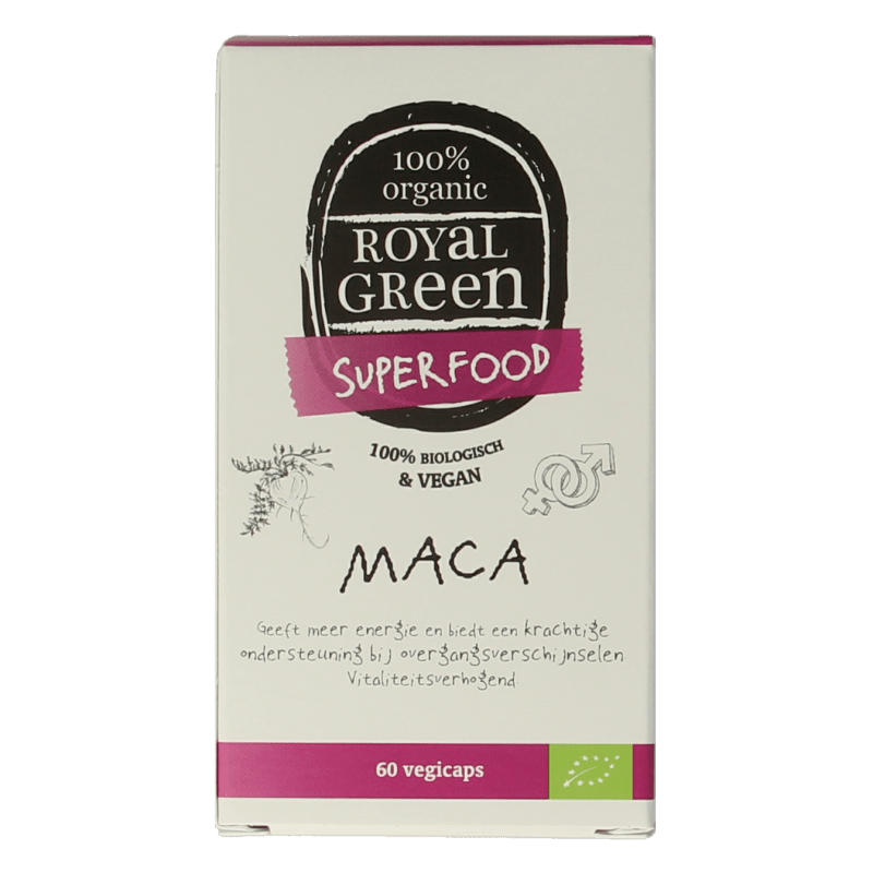 Royal Green Maca bio 60 Vegetarische capsules - DrogistWereld