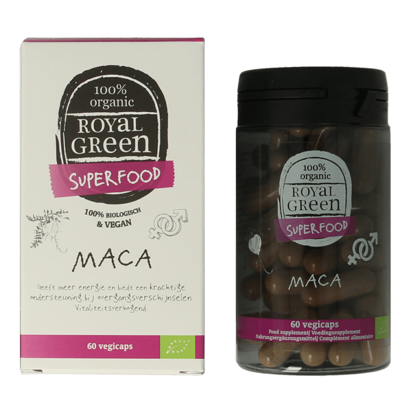 Royal Green Maca bio 60 Vegetarische capsules - DrogistWereld