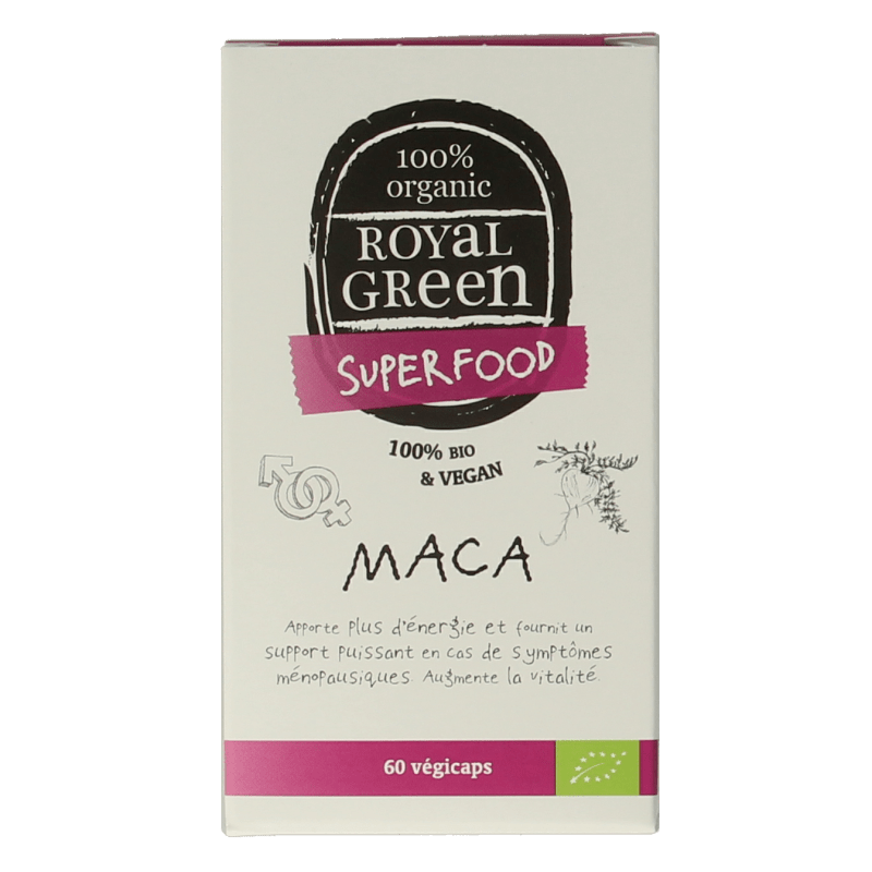 Royal Green Maca bio 60 Vegetarische capsules - DrogistWereld