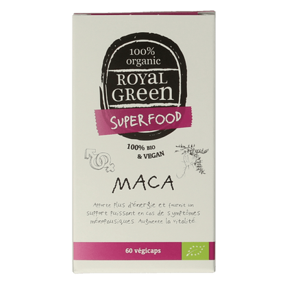Royal Green Maca bio 60 Vegetarische capsules - DrogistWereld