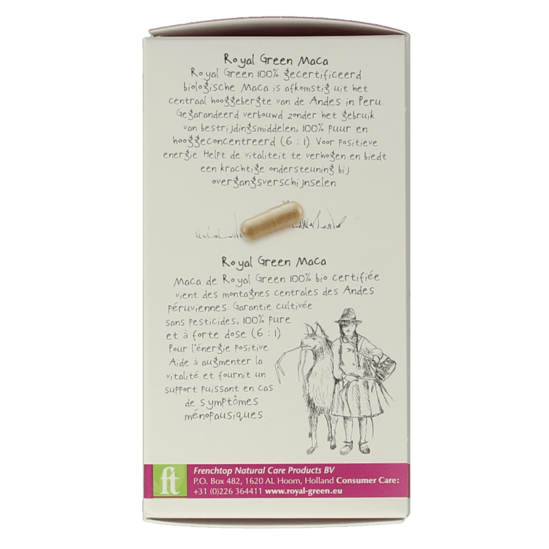 Royal Green Maca bio 60 Vegetarische capsules - DrogistWereld