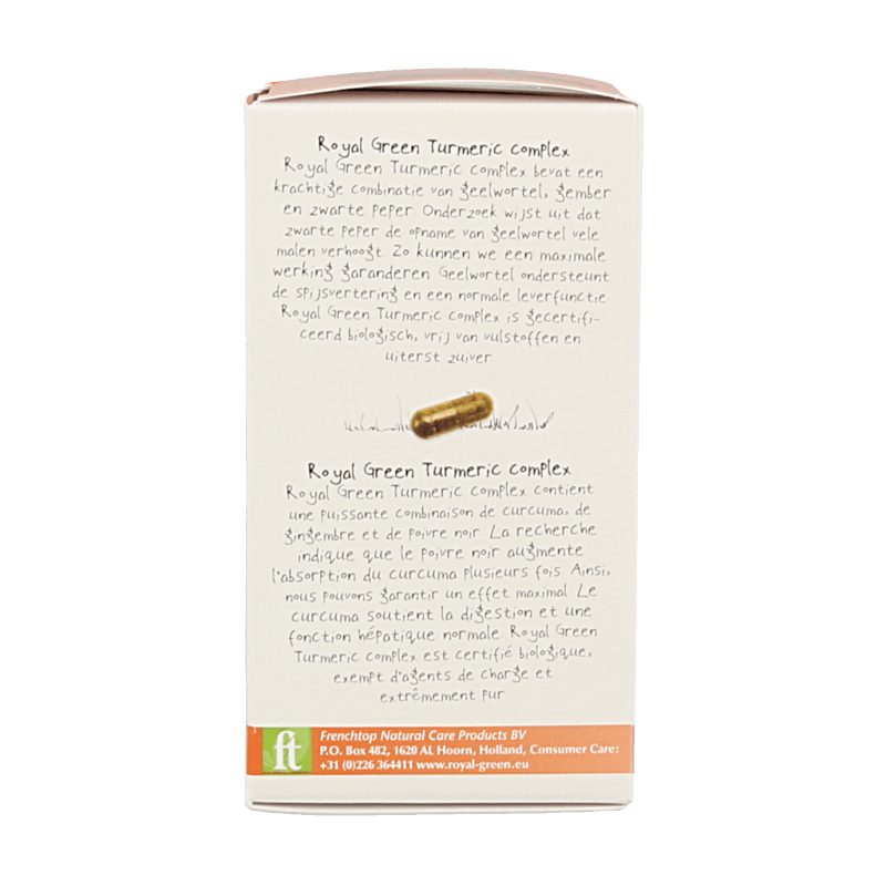 Royal Green Turmeric complex bio 60 Vegetarische capsules - DrogistWereld
