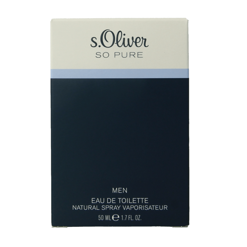S Oliver So pure men eau de toilette 50 Milliliter - DrogistWereld