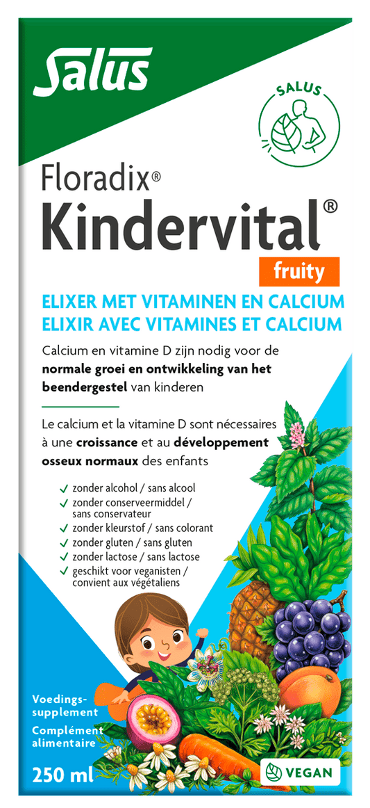 Salus Floradix kindervital fruity glutenvrij 250 Milliliter - DrogistWereld