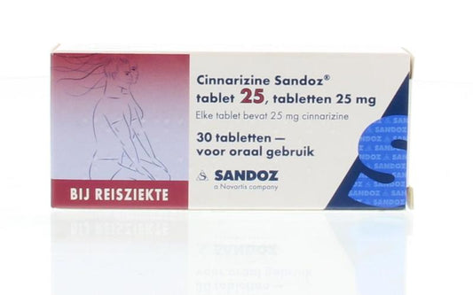 Sandoz Cinnarizine 25mg 30 Tabletten - DrogistWereld