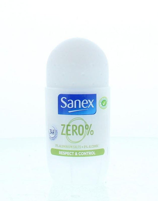 Sanex Deodorant roll - on zero % respect & control 50 Milliliter - DrogistWereld