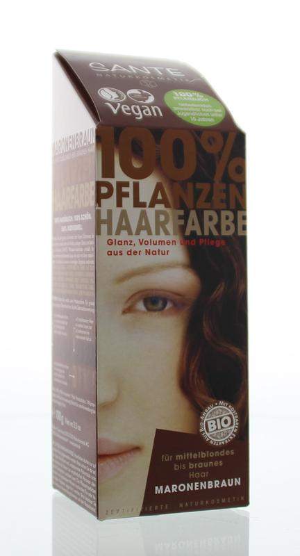 Sante Haarverf kastanjebruin BDIH 100 Gram - DrogistWereld