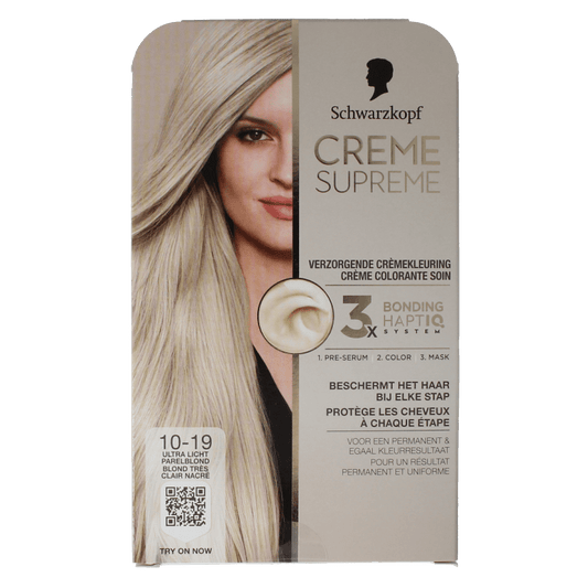 Schwarzkopf Creme supreme 10 - 19 licht blond 1 Stuks - DrogistWereld
