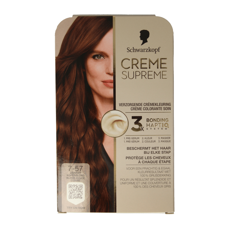 Schwarzkopf Creme supreme 7 - 57 donker blond 1 Stuks - DrogistWereld
