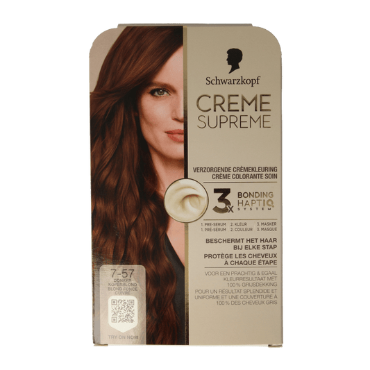 Schwarzkopf Creme supreme 7 - 57 donker blond 1 Stuks - DrogistWereld