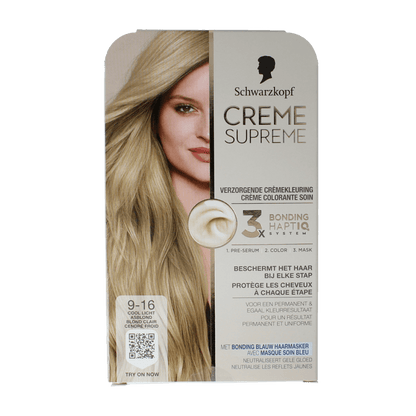 Schwarzkopf Creme supreme 9 - 16 licht blond 1 Stuks - DrogistWereld