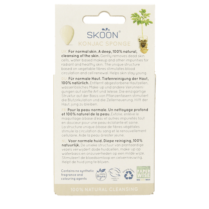 Skoon Konjac spons pure bio 1 Stuks - DrogistWereld