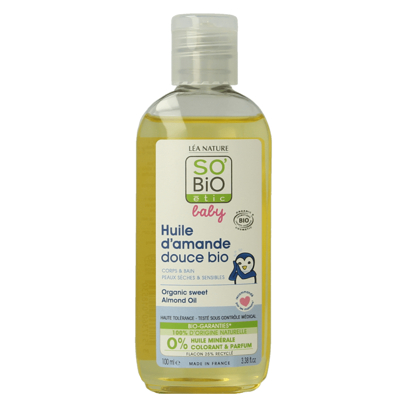 So Bio Etic Baby almond oil 100 Milliliter - DrogistWereld